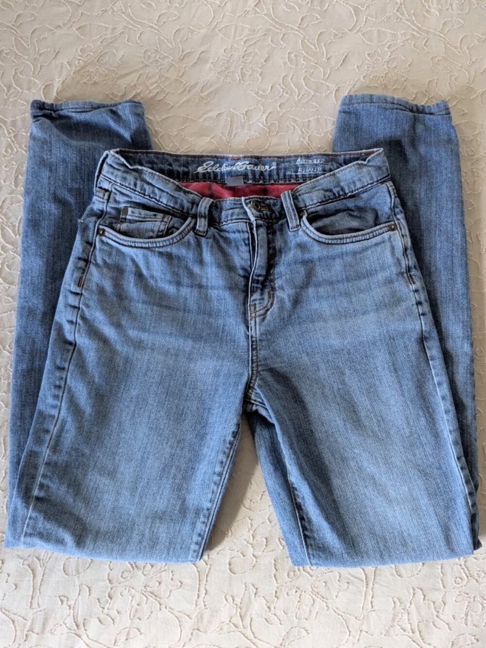 EDDIE BAUER 0 Flannel Lined Boyfriend Jeans